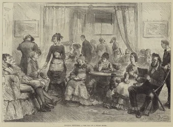 Urlaubsskizzen, ein nasser Tag in einem walisischen Hotel