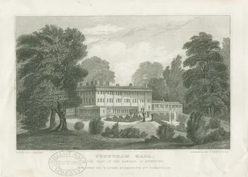 Trentham Hall: Gravur, um 1830