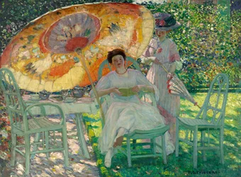 Der Gartenparasol, ca. 1910