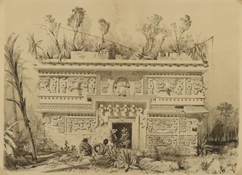 Las Monjas, Chichen Itza, Yucatan, 1843