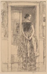 Mädchen in einem modernen Kleid, 1922