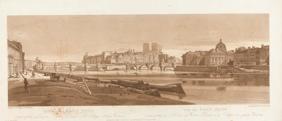Blick auf Port Neuf, Teil des Louvre, Notre Dame & das College der Vier Nationen, 1803; Platte 7 aus Ansichten in Paris, das Emanuel-Volumen Nachzeichnung der Platte B1981.25.2616