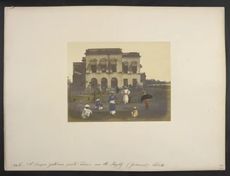 Wohnsitz eines englischen Gentlemans, [Garden Reach,] Kalkutta, ca. 1851-52 (handkoloriertes Foto)