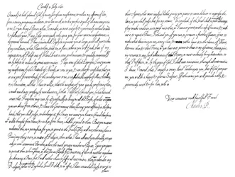 Brief von Charles I., König von England, an den Herzog von Ormonde, 1645, 1865
