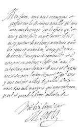 Brief von Marie de Medici an den Herzog von Savoyen, spätes 16. - frühes 17. Jahrhundert, 1865