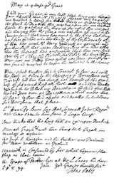 Brief von Titus Oates an den Herzog von Bolton, 1694