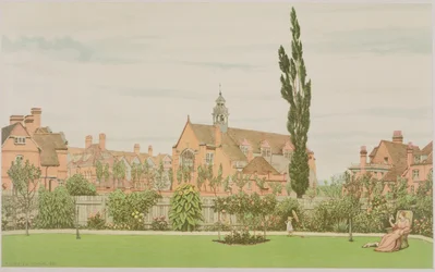 Kirche und Pfarrhaus, Bedford Park, 1881