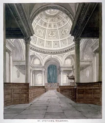 Kirche St. Stephen Walbrook, City of London, ca. 1840