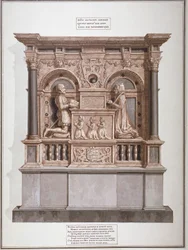 Denkmal für Richard Allington in der Rolls Chapel, Chancery Lane, City of London, 1800