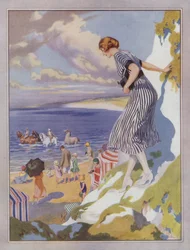 Strandszene, Plakatentwurf für Kodak