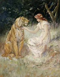 Dame und der Tiger, 1900