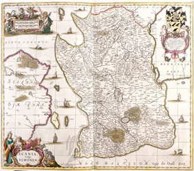 Karte von Schonen (Schweden)