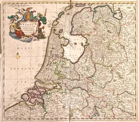 Karte der Belgischen Föderation (Belgien) (Radierung)