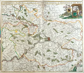 Karte der Grafschaft Namur (Belgien)