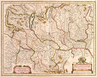 Karte des Herzogtums Mailand (Italien)