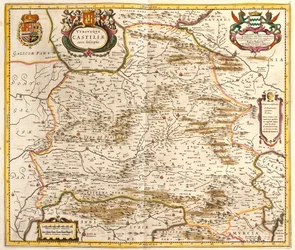 Karte des Königreichs Kastilien (Spanien)