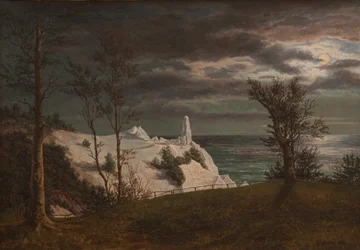 Der Sommer-Spire auf den Klippen der Insel Møn. Mondlicht, 1831