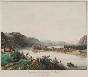 Aussicht auf die Ziegelbrennerei in Miøsen von Store Hammer aus
