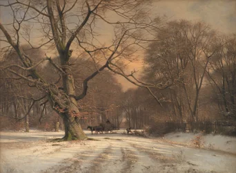 Winterlandschaft. Motiv aus dem Jægersborg Dyrehave