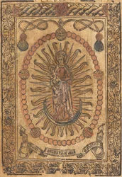 Die Madonna und das Kind im Rosenkranz