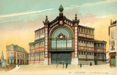 Auxerre, Frankreich, der Markt