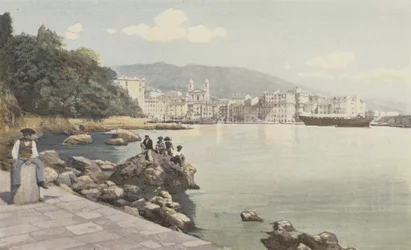Bastia, Ansicht des alten Hafens und der Stadt