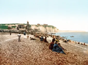 Strand und weiße Klippen in Dieppe