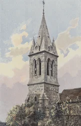 Bourbonne-les-Bains, Kirche, Turm und Spitze