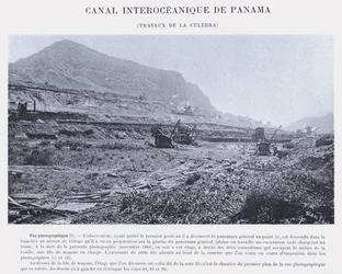 Interozeanischer Kanal von Panama, Arbeiten an der Culebra (s/w Foto)