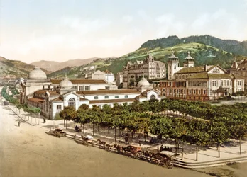 Casino und Bäder, La Bourboule, Frankreich, veröffentlicht 1890-1900
