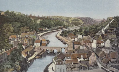 Dinan und die untere Rance, Blick vom Viadukt Lanvallay