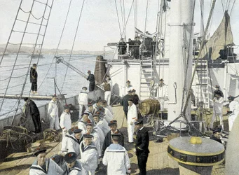 Französische Marine, Ende des 19. Jahrhunderts: Verpflegung an Bord - Bibl. des Arts Deco