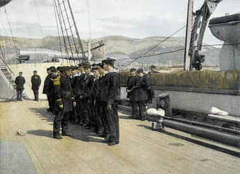 Französische Marine, Ende des 19. Jahrhunderts: die Abreise der Permisonäre - Bibl. des Arts Deco