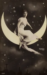 Mädchen auf dem Mond