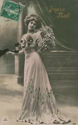 Joyeux Noel. Postkarte gesendet im Jahr 1913