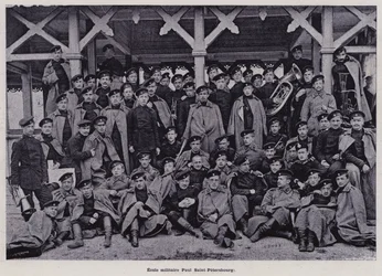 Die Russische Armee: Militärschule Paul Sankt Petersburg (s/w Foto)