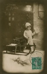 Neujahrskarte, gesendet 1913