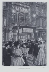 Am Boulevard des Capucines vor der Olympia-Musikhalle, Paris