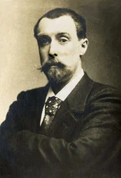 Porträt von Alphonse Allais (1854-1905), französischer Journalist, Komiker und Dichter.