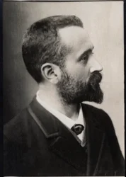 Porträt von Alphonse Bertillon (1853-1914), französischer Polizeibeamter und Biometrieforscher