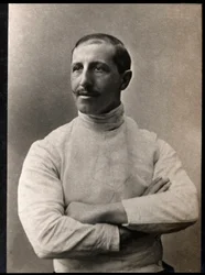 Porträt von Giuseppe Pini (geb. 1853), italienischer Fechter