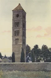 Puissalicon, Turm im Friedhof