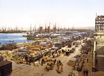 Quai de la Joliette, Marseille, Frankreich, veröffentlicht 1890-1900