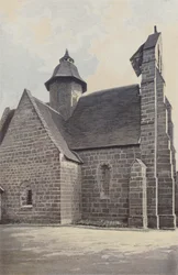 Saint-Cyr-la-Roche, Kirche, Gesamtansicht Norden