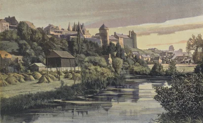 Vitre, Schloss, Nordansicht vom Tal