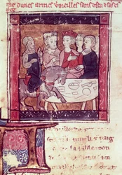 Galahad kommt zu Arthur, ca. 1250-80