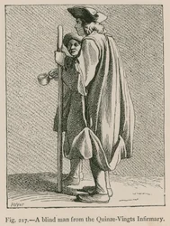 Ein Blinder aus dem Quinze-Vingts-Krankenhaus