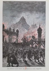 Ein gewaltiges Licht vertrieb die Schatten, aus „Michael Strogoff“ von Jules Verne (1828-1905), 1893