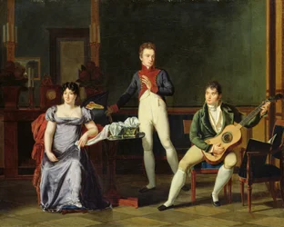 Ein Musiker und seine Familie, möglicherweise Fernando Sor (1778-1839)