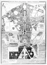 Ein neuer Plan der Stadt, des Schlosses und der Gärten von Versailles, 1714